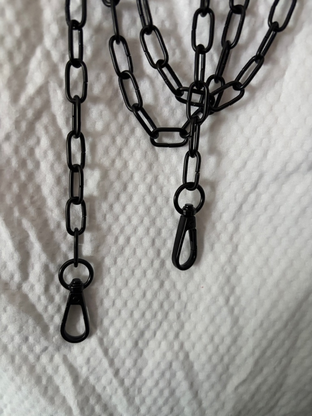 NWT Durable Plus Size Metal Alt Goth Black Multi-use Chain w/ Rotating Clamps